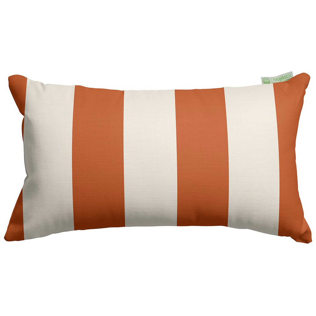 Vertical Stripe Outdoor Throw Pillow - Orange (Sm)