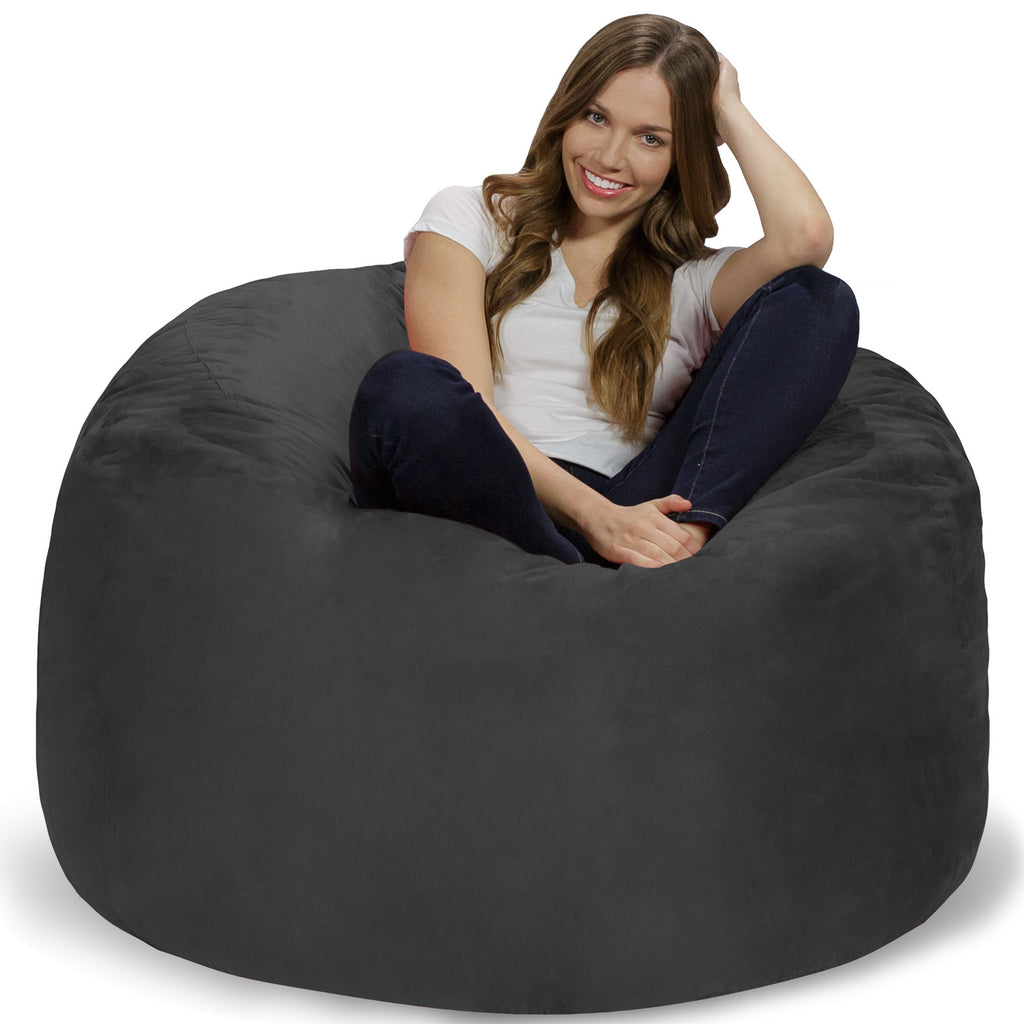 Relax Sacks 4' Big Bean Bag Chair - Charcoal Gray