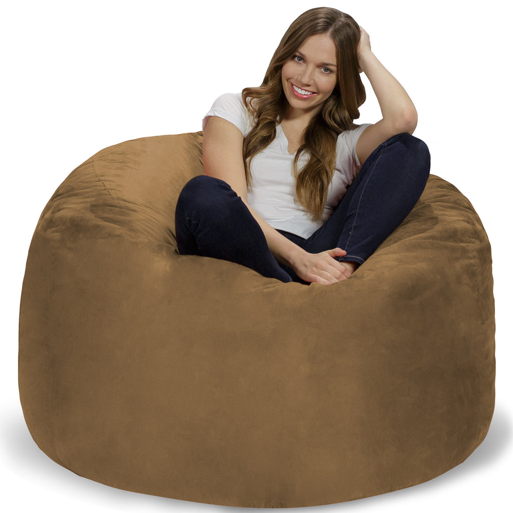 Relax Sacks 4' Big Bean Bag Chair - Earth Brown