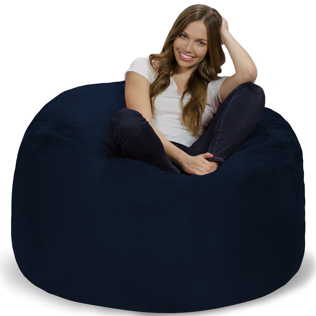Relax Sacks 4' Big Bean Bag Chair - Navy Blue