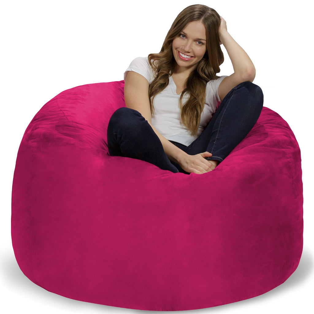 Relax Sacks 4' Big Bean Bag Chair - Rose Pink