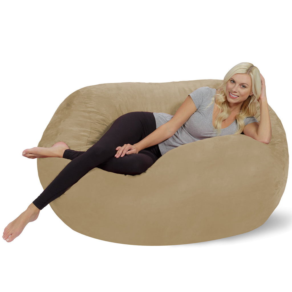 Relax Sacks 5' Oversized Bean Bag Chair - Camel Tan