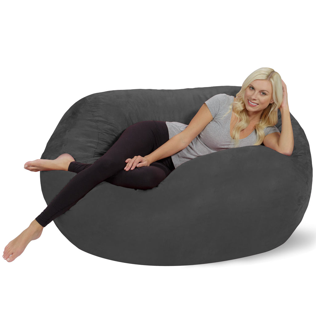 Relax Sacks 5' Oversized Bean Bag Chair - Charcoal Gray