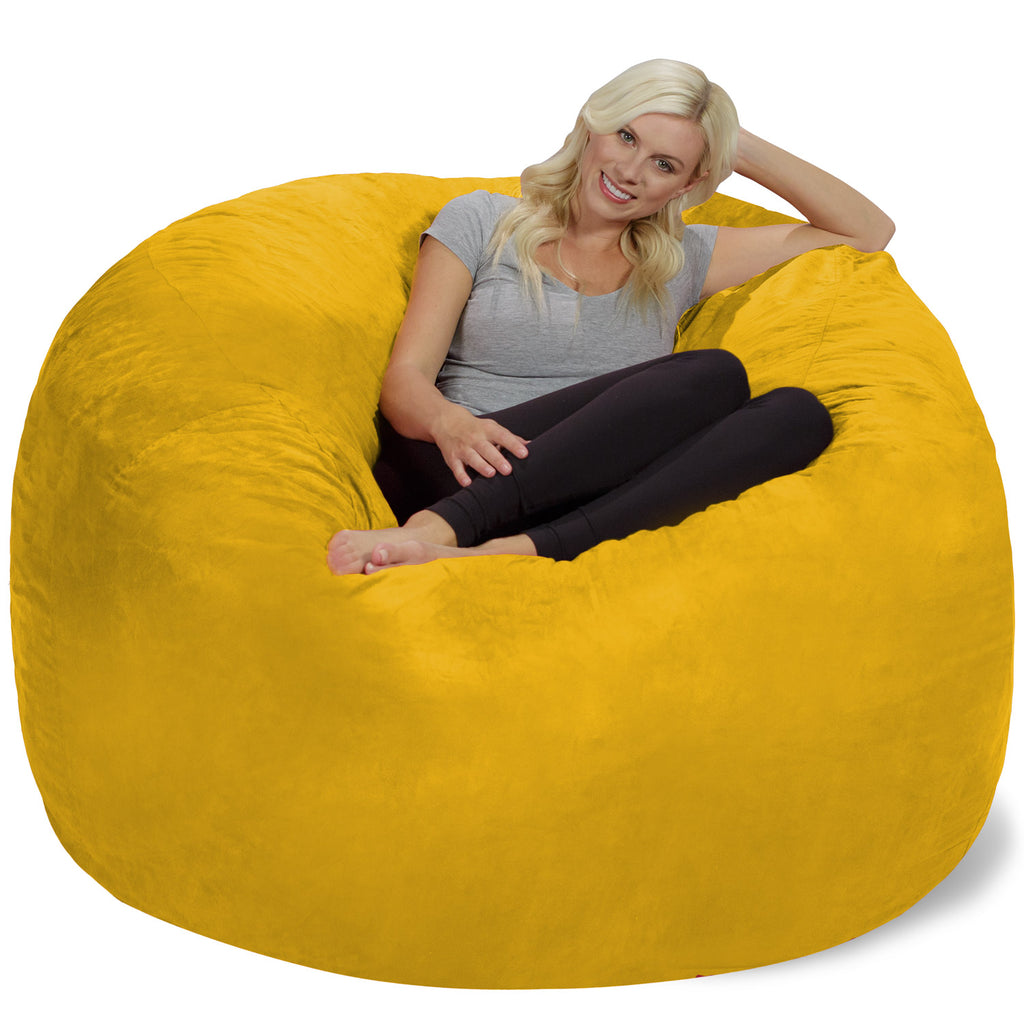 Relax Sacks 6' Large Bean Bag Chair - Canary Yellow
