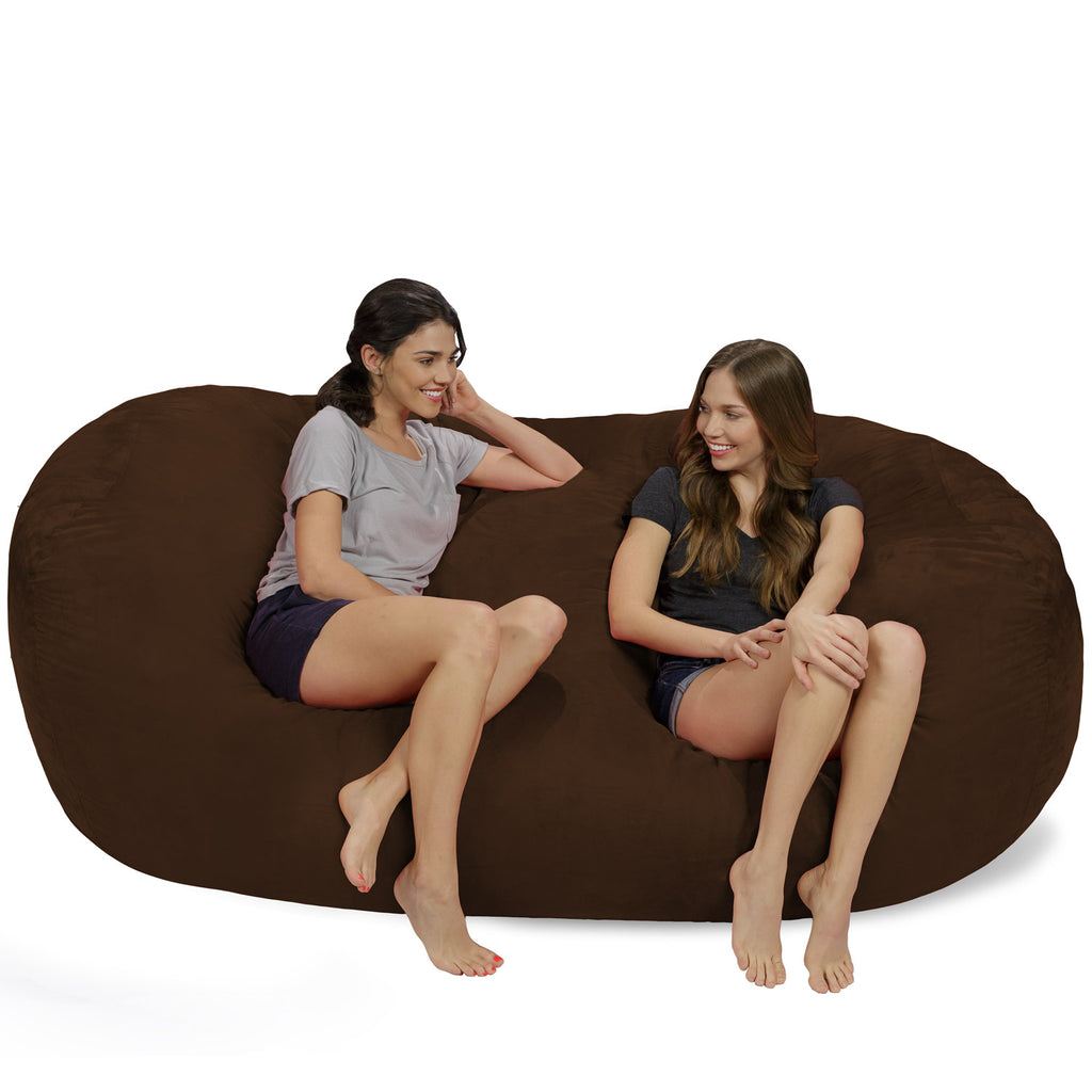 Relax Sacks 7.5' Giant Bean Bag Couch - Chocolate Brown
