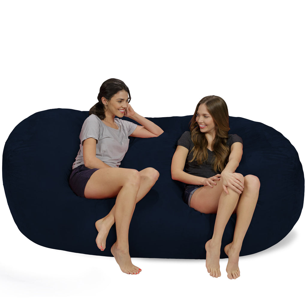 Relax Sacks 7.5' Giant Bean Bag Couch - Navy Blue