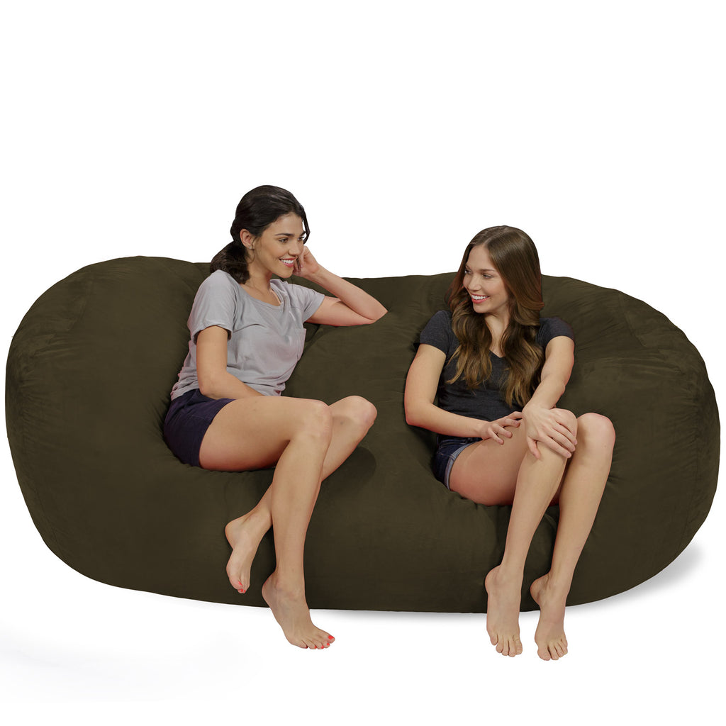 Relax Sacks 7.5' Giant Bean Bag Couch - Olive Green