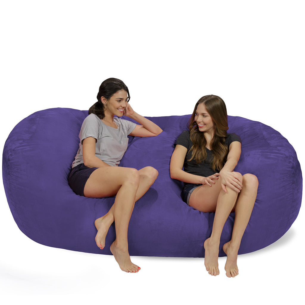Relax Sacks 7.5' Giant Bean Bag Couch - Violet Purple