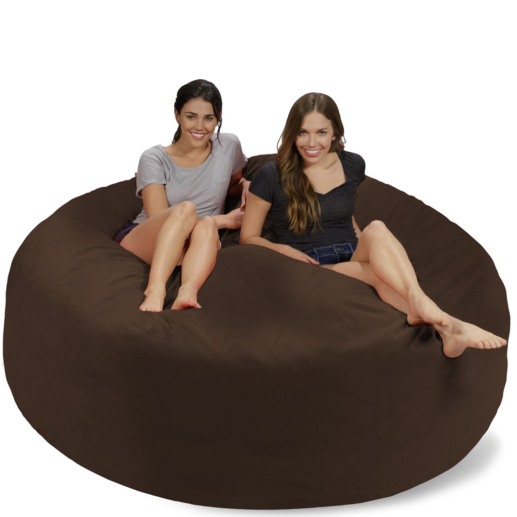 Relax Sacks 7' Giant Bean Bag Chair - Dark Chocolate