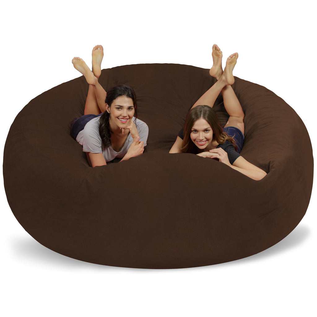 Relax Sacks 8' Huge Bean Bag Chair - Dark Chocolate