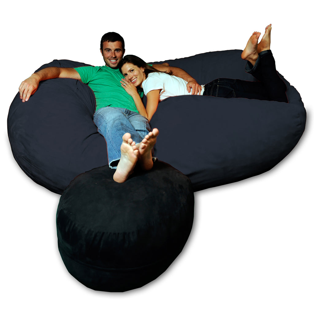 Theater Sacks 7.5' Giant Bean Bag Couch - Navy Blue