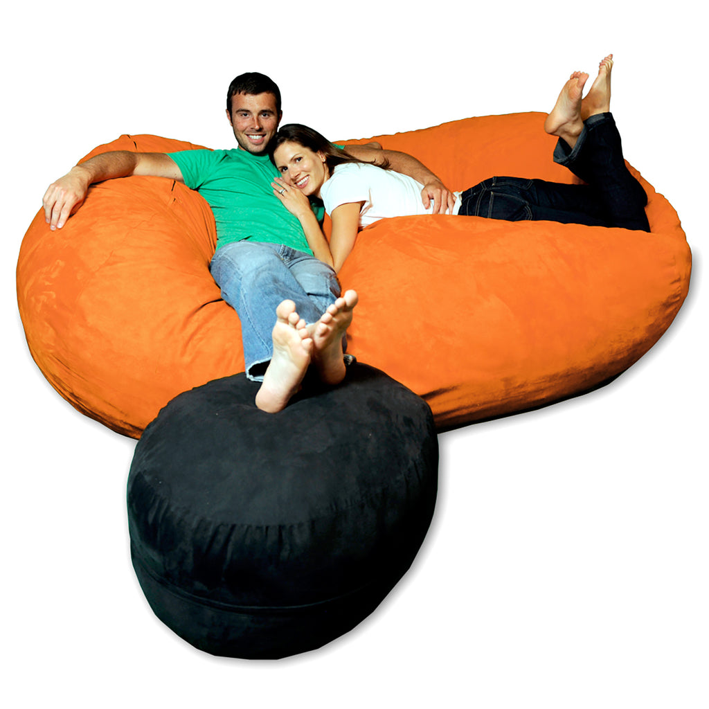 Theater Sacks 7.5' Giant Bean Bag Couch - Orange