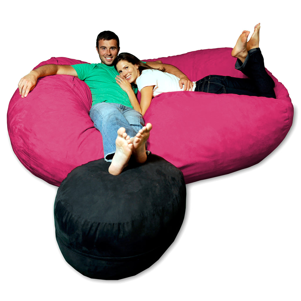Theater Sacks 7.5' Giant Bean Bag Couch - Pink