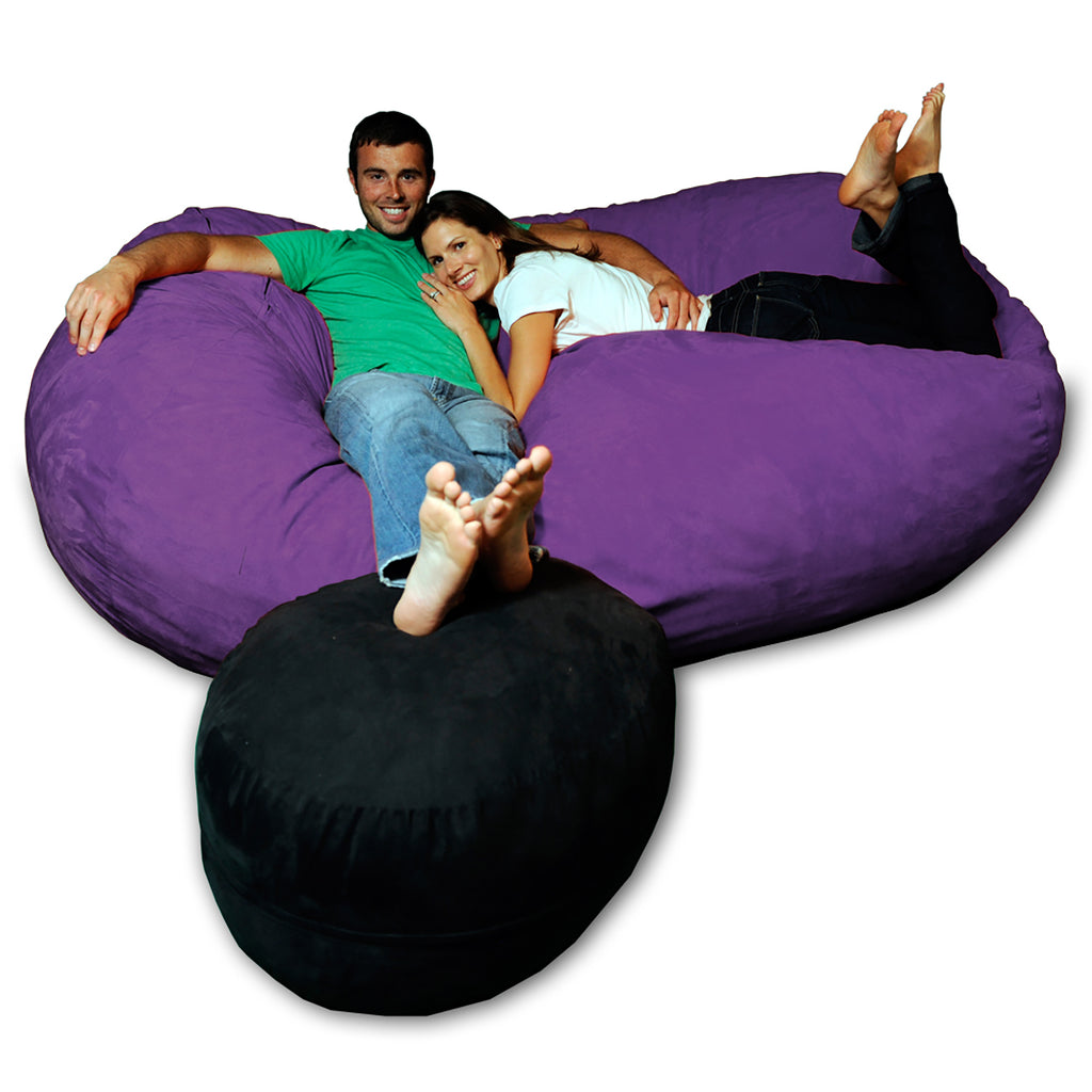 Theater Sacks 7.5' Giant Bean Bag Couch - Purple